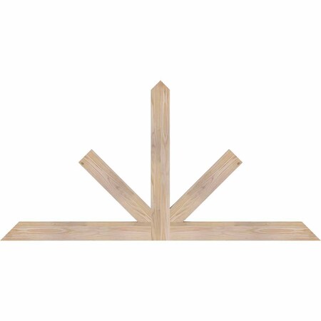 Ekena Millwork Saratoga Smooth Timber Gable Bracket, Douglas Fir, 60"W x 30"H x 1 1/2"D x 3 1/2"F, 12/12 Pitch GBW060X30X0204SAR00SDF